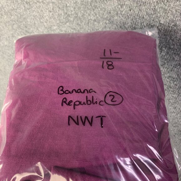 New $169 Banana Republic Kenza Linen Mini Dress in Berry Delicious Size 2 - Picture 14 of 15